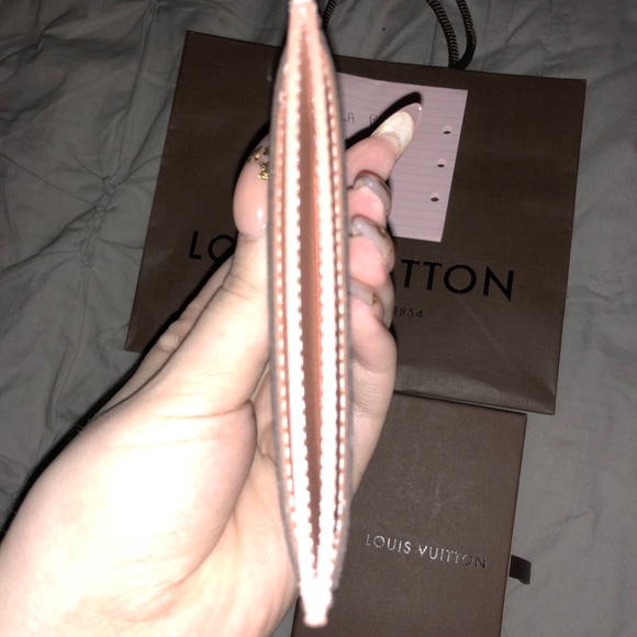 louis vuitton monogam card holder in rose nacre - Picture 4 of 7